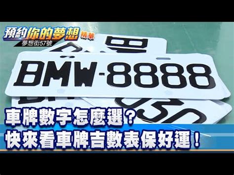 車牌號碼4|車牌數字怎麼選，快來看車牌數字吉凶對照表